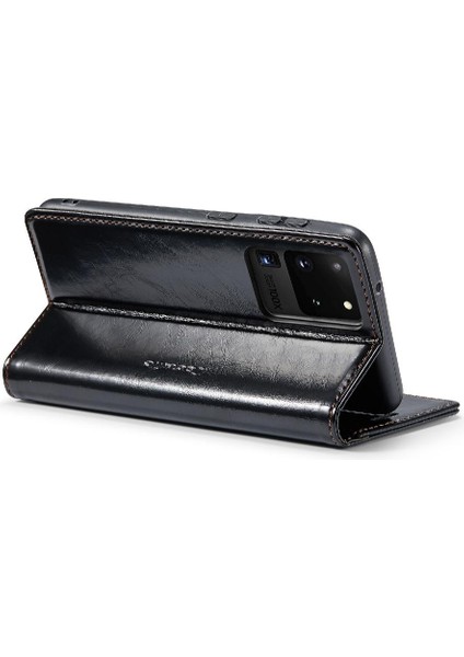 Samsung Galaxy S20 Ultra Manyetik Cüzdan Kickstand Için Flip Case Çılgın (Yurt Dışından)