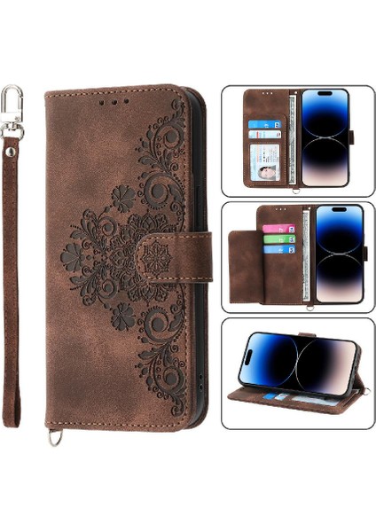 Iphone 15 Için Flip Case Artı Çoklu Kredi Kartı Yuvaları Darbeye (Yurt Dışından)