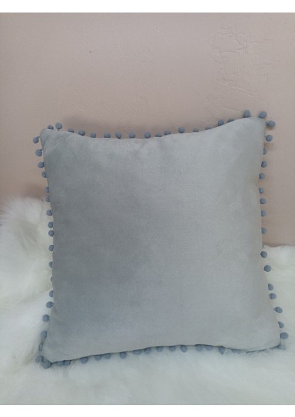 Ponponlu Dekoratif Kırlent Kılıfı