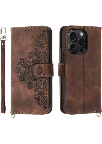 Iphone 15 Pro Darbeye Çoklu Kredi Kartı Yuvaları Için Flip Case (Yurt Dışından)