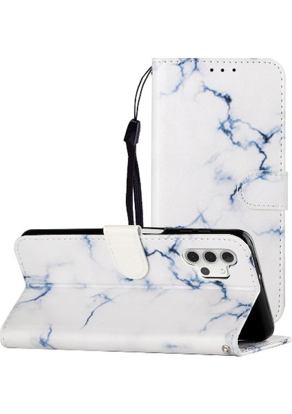 Samsung Galaxy A32 5g Için Flip Case Mermer Desen Kart Yuvaları Tutucu Pu (Yurt Dışından)