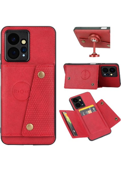 Cüzdan Kılıf Xiaomi Redmi Için Not 12 4g Buit Demir Darbeye Koruyucu (Yurt Dışından)