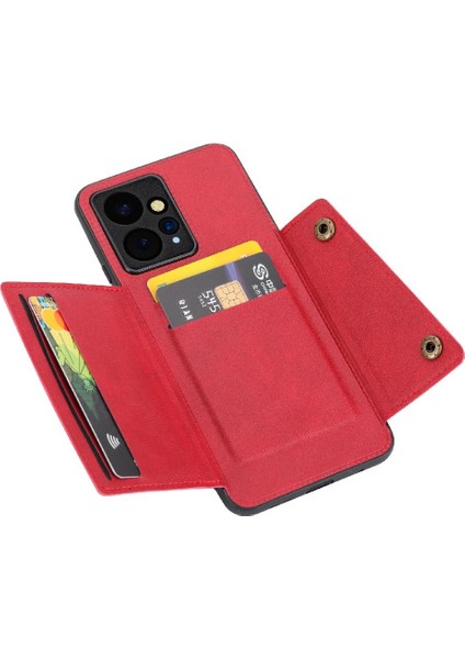 Cüzdan Kılıf Xiaomi Redmi Için Not 12 4g Buit Demir Darbeye Koruyucu (Yurt Dışından)