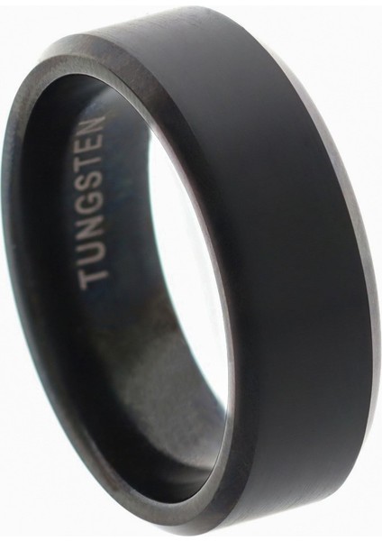 Erkek Tungsten Siyah Renk Yüzük