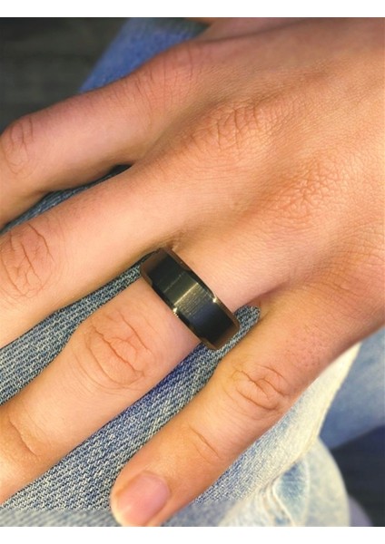 Erkek Tungsten Siyah Renk Yüzük