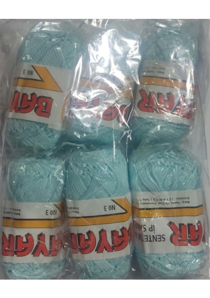 Bayar Makrome Ipi-6lı Paket-Su Yeşili Açık