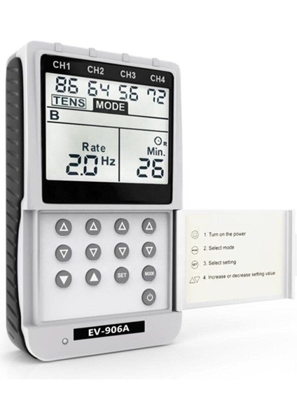 Everyway EV-906A Portatif Digital Dört 4 Kanallı Masaj/tens/ems Cihazı Aleti fiyatları