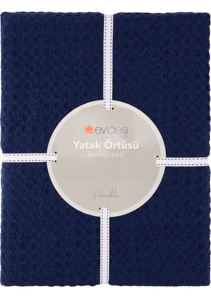 Soft Venna Tek Kişilik Yatak Örtüsü - Indigo - 160 x 230 cm