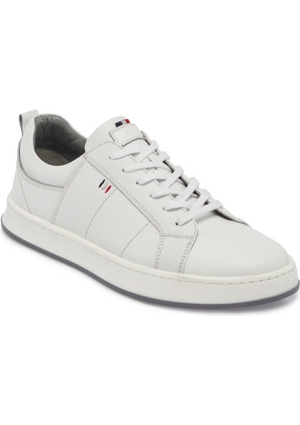 Beyaz Hakiki Deri Erkek Sneaker - E24I1AY56628-A26