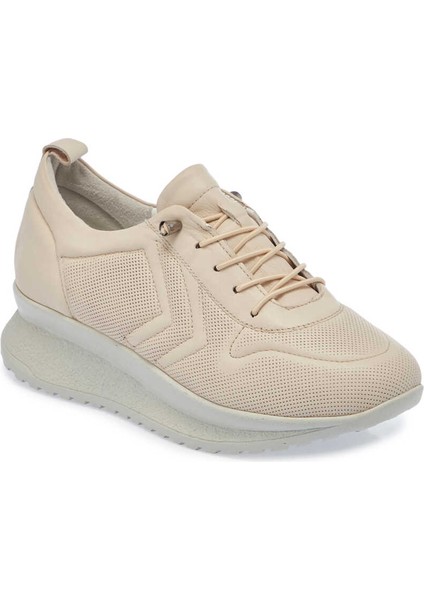 Bej Hakiki Deri Kadın Sneaker - K24I1AY67094-A25