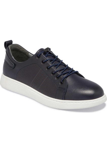 Lacivert Hakiki Deri Erkek Sneaker - E24I1AY56608-A31