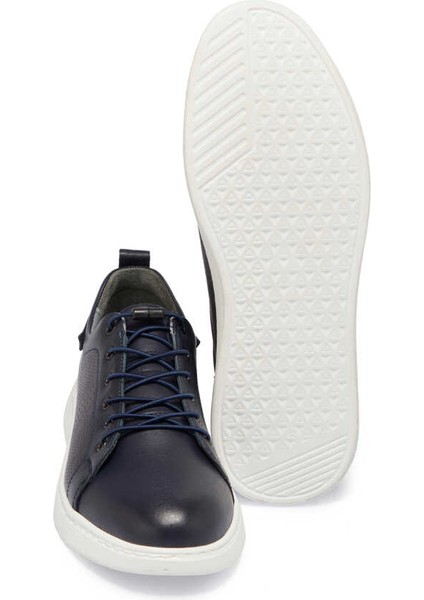 Lacivert Hakiki Deri Erkek Sneaker - E24I1AY56608-A31