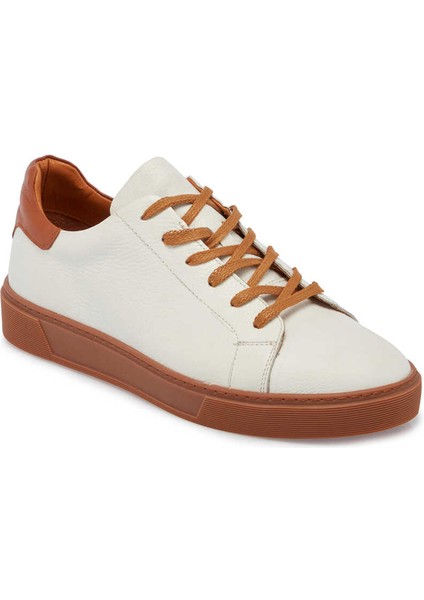 Beyaz Hakiki Deri Erkek Sneaker - E24I1AY56627-B69