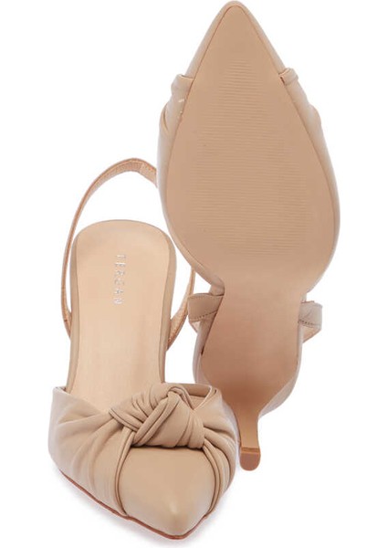 Pudra Hakiki Deri Kadın Stiletto - K24I1AY67169-L5C