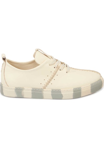 Ekru Hakiki Deri Kadın Sneaker - K24I1AY67197-R90 modelleri