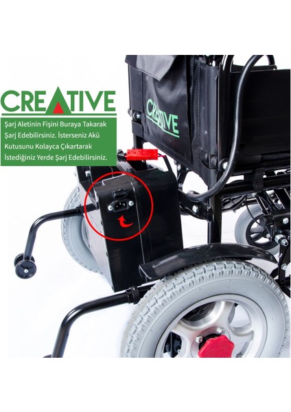 Creative CR-1002 Akülü Tekerlekli Sandalye