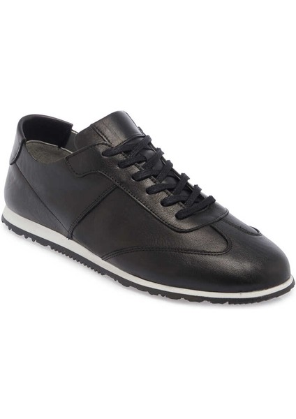 Siyah Hakiki Deri Erkek Sneaker - E24I1AY56631-A23