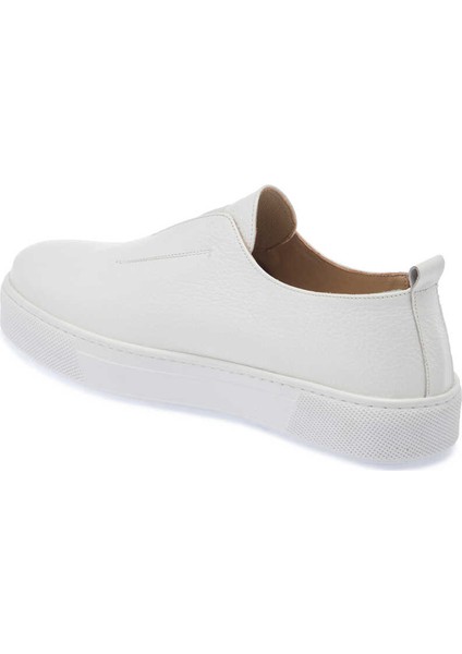 Beyaz Hakiki Deri Erkek Sneaker - E24I1AY56879-B69