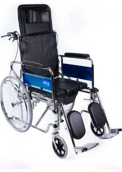 Comfort Plus KY608GC Sırtı Yatar Ayak Kalkar Tuvalet Özellikli Tekerlekli Sandalye