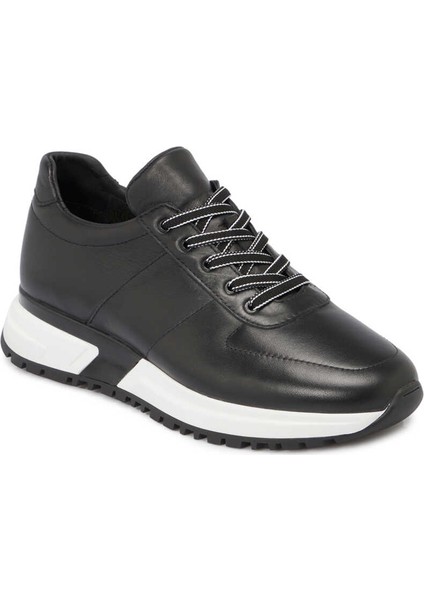 Siyah Hakiki Deri Erkek Sneaker - E24I1AY56617-A23