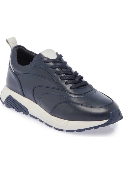 Lacivert Hakiki Deri Erkek Sneaker - E24I1AY56629-A31