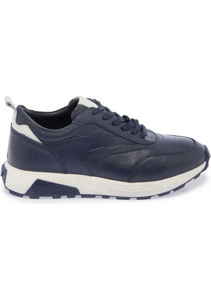 Lacivert Hakiki Deri Erkek Sneaker - E24I1AY56629-A31