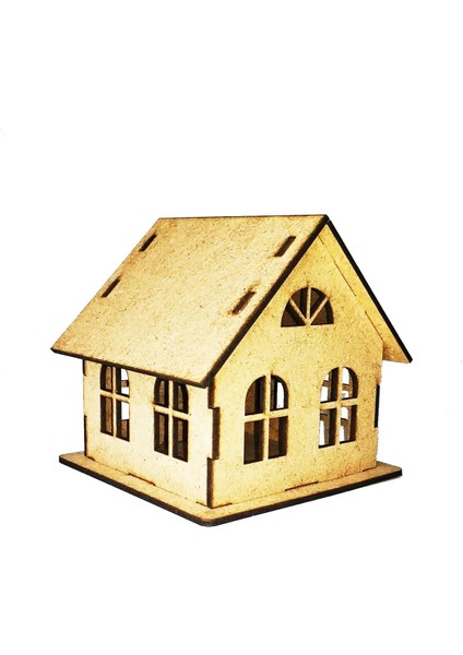 3D Ahşap Boyama Maketi Klasik Ev Maket Etkinlik Oyunu