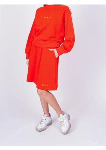 Kız Çocuk Real Yazılı Kısa Sweatshirt indirimleri