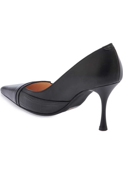 Siyah Hakiki Deri Kadın Stiletto - K24I1AY67182-A55 fiyatları