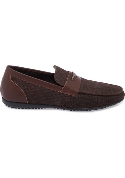 Kahve Süet Deri Erkek Loafer - E24I1AY56596-T3M