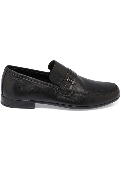 Siyah Hakiki Deri Erkek Loafer - E24I1AY56594-A23