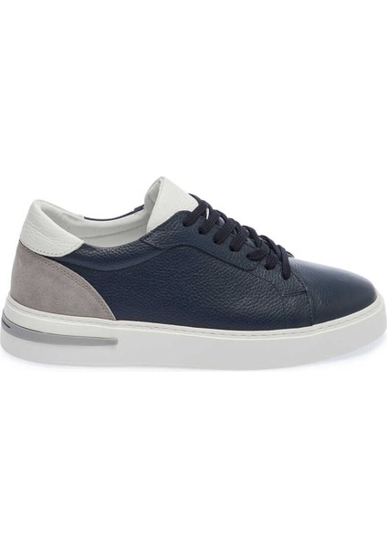 Lacivert Hakiki Deri Erkek Sneaker - E24I1AY56699-A31