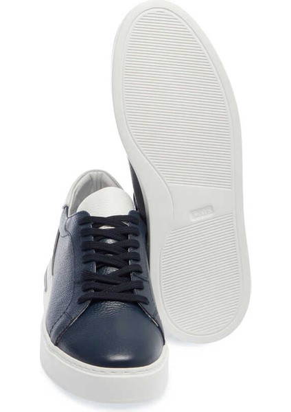 Lacivert Hakiki Deri Erkek Sneaker - E24I1AY56699-A31