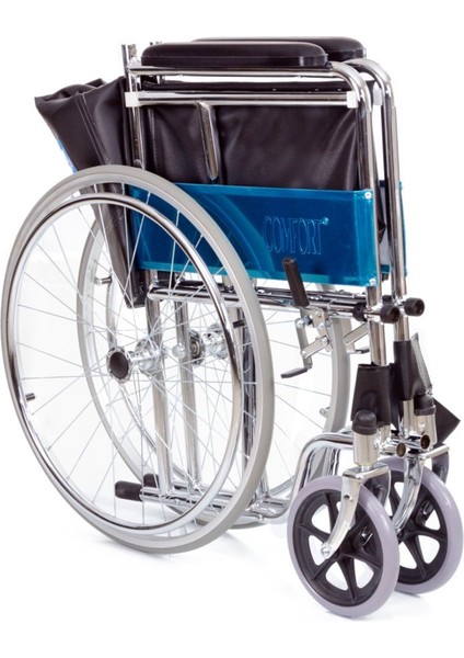 Comfort Plus BZ809 Derili Nikelaj Kaplı Standart Tekerlekli Sandalye