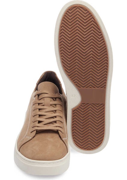 Kum Hakiki Nubuk Deri Erkek Sneaker - E24I1AY56745-B21