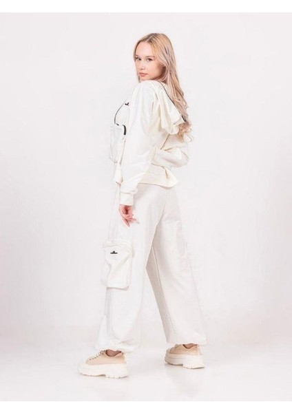 Kız Çocuk Pamuklu Fermuarlı Kapüşonlu Büyük Cepli Sweatshirt fırsatları