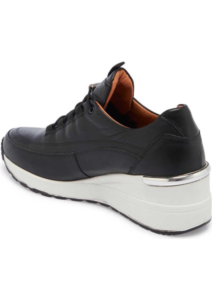 Siyah Hakiki Deri Kadın Sneaker - K24I1AY67145-A23 fiyatları