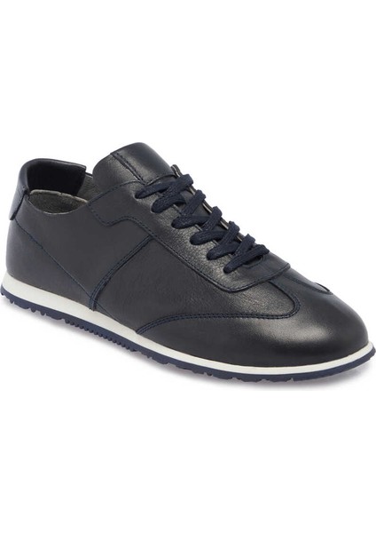 Lacivert Hakiki Deri Erkek Sneaker - E24I1AY56631-A31