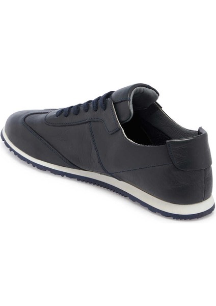 Lacivert Hakiki Deri Erkek Sneaker - E24I1AY56631-A31