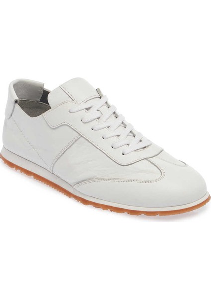 Beyaz Hakiki Deri Erkek Sneaker - E24I1AY56631-A26