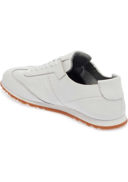 Beyaz Hakiki Deri Erkek Sneaker - E24I1AY56631-A26