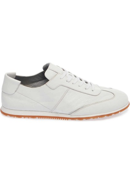 Beyaz Hakiki Deri Erkek Sneaker - E24I1AY56631-A26