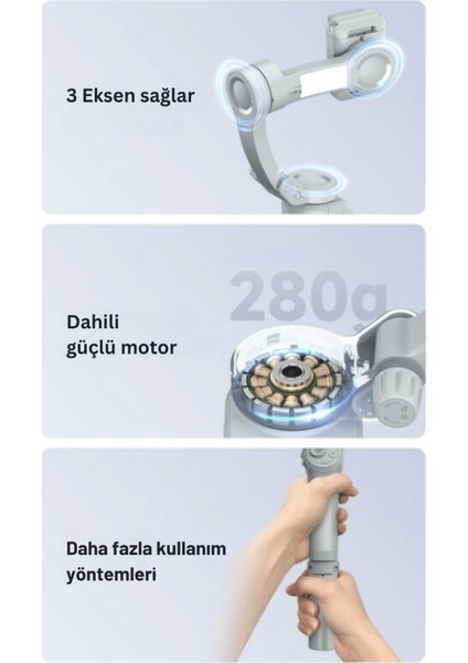 SFF18 360 Derece Otomatik Yüz Takipli Tripodlu Bt 5.0 Selfie Gimbal modelleri
