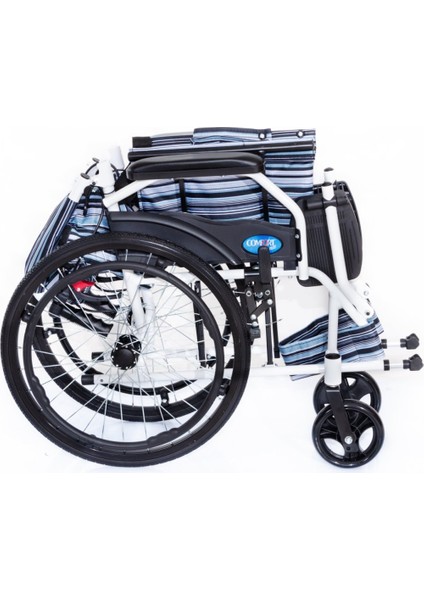 Comfort Plus KY863-20 Mavi Desenli Alüminyum Tekerlekli Sandalye fiyatları