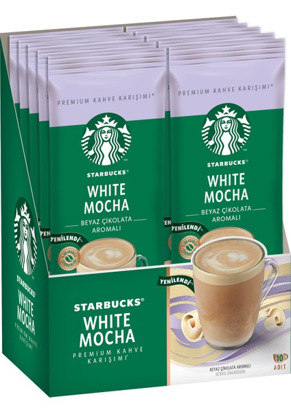 White Mocha Premium Kahve Karışımı 3 x 10'lu Paket (10X24gr) modelleri
