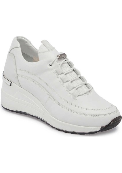 Beyaz Hakiki Deri Kadın Sneaker - K24I1AY67145-A26
