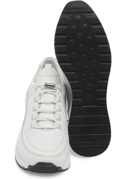 Beyaz Hakiki Deri Kadın Sneaker - K24I1AY67145-A26