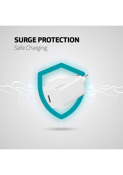 2SCS22BL Ttec Smartcharger Pd 20W Seyahat Hızlı Şarj Aleti+Usb-C - Lightning 150CM Kablo Beyaz