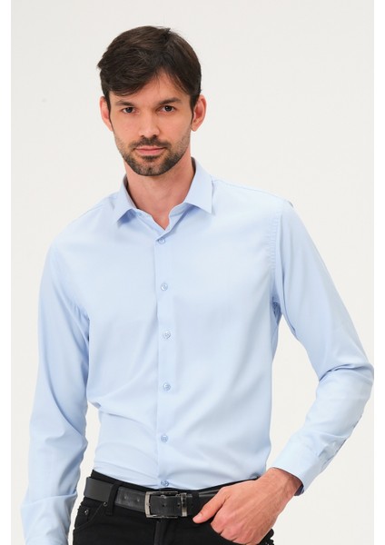 Erkek Klasik Slim Fit Saten Gömlek fiyatları
