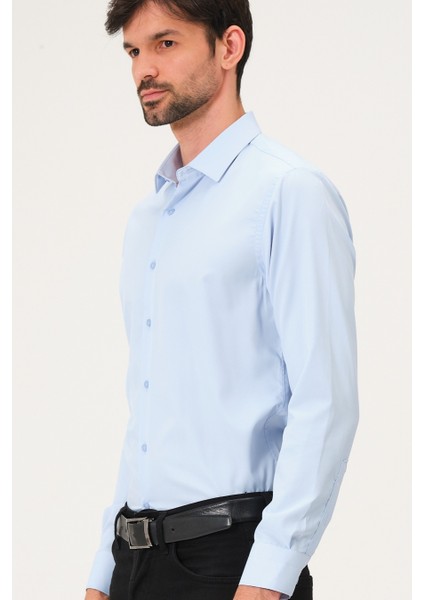 Erkek Klasik Slim Fit Saten Gömlek modelleri